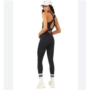 FP Movement Back It Up Jumpsuit Womens XS Black Cutout One Piece Yoga Activewear